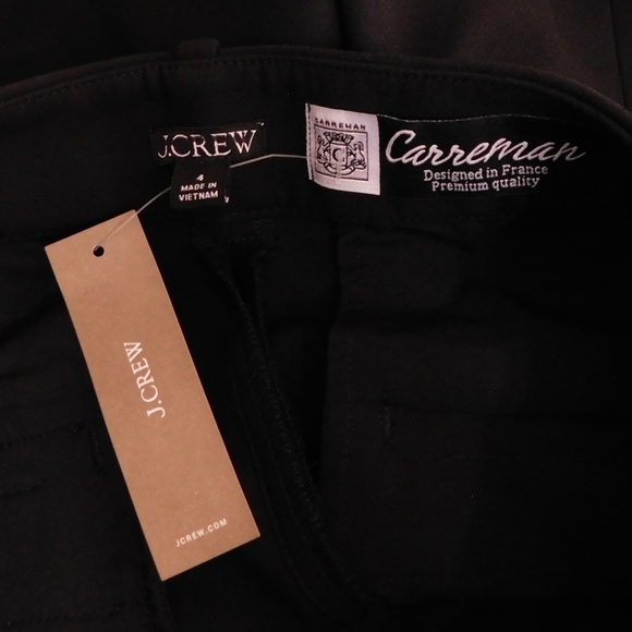 NWT!! J. CREW Cropped Natalia Pants Four-Season Stretch Trousers Black Size 4 - Picture 13 of 16